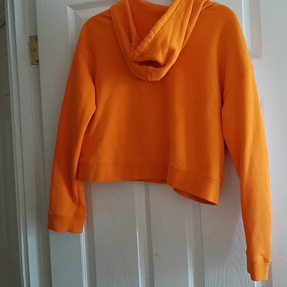 TRADED! Adidas 3 Stripe Crop Orange Hoodie - Picture 7 of 7